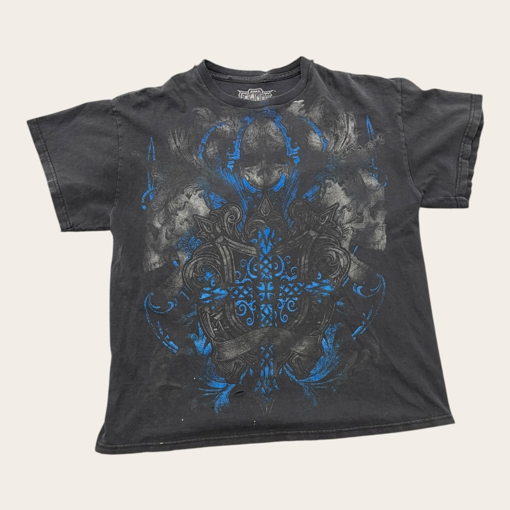 Vintage MMA Elite Distressed Skull T Shirt